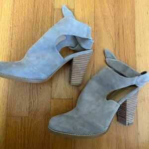 Splendid Anthro. suede Ankle Tie Clog Mules 8